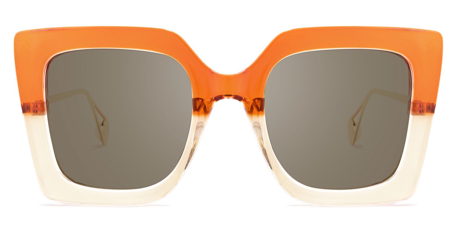 Qatar Orange Square Sunglasses to Frame Your Face | ZEELOOL0