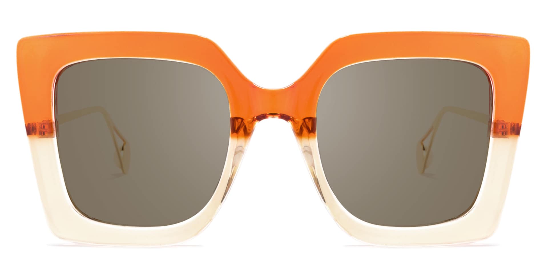 Qatar Square Orange Sunglasses | Zeelool Glasses0