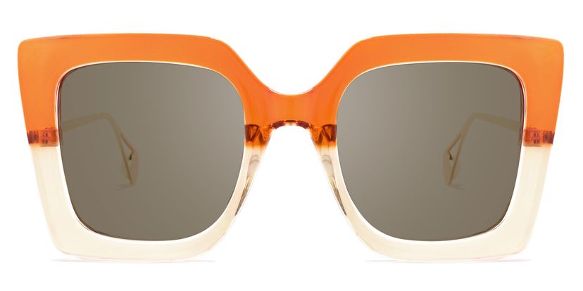 Qatar Square Orange Sunglasses