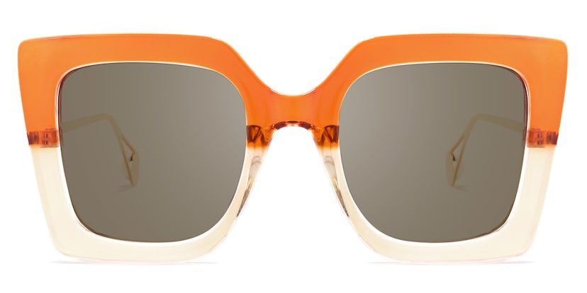 Qatar Square Orange Sunglasses