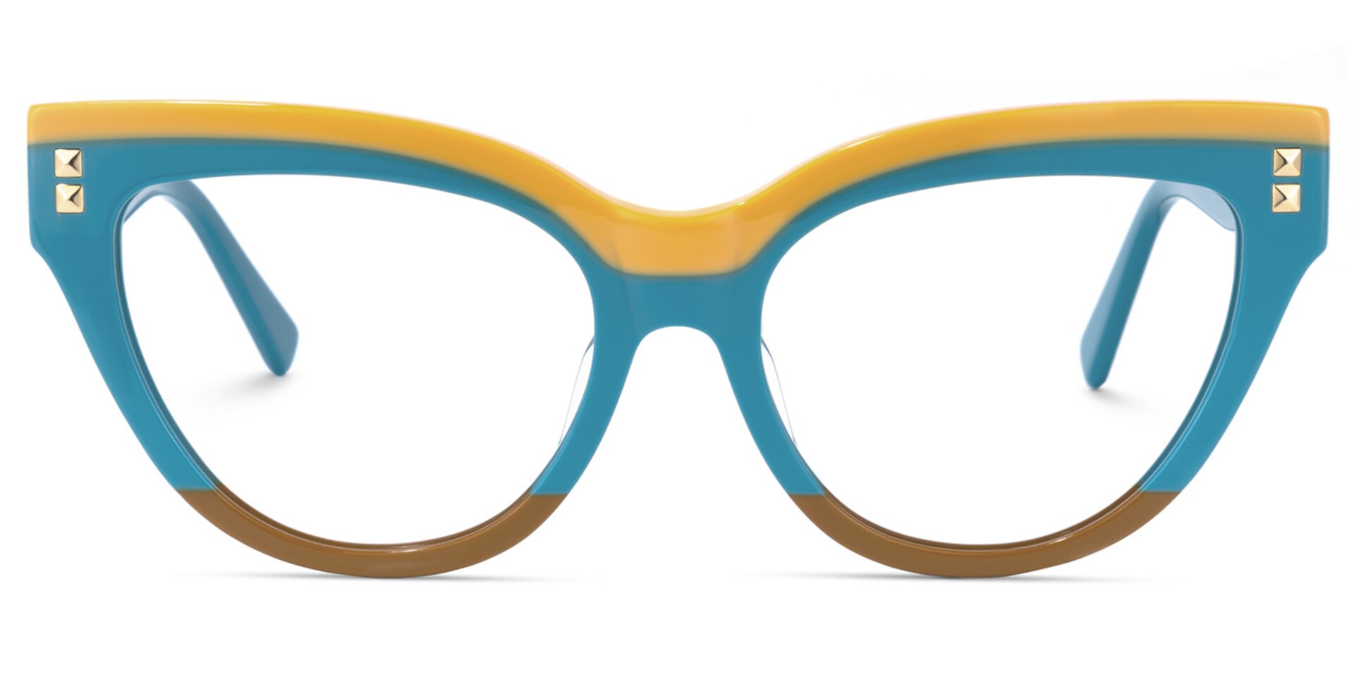 Cascata Cateye Peacock-Blue Glasses | Zeelool Glasses0