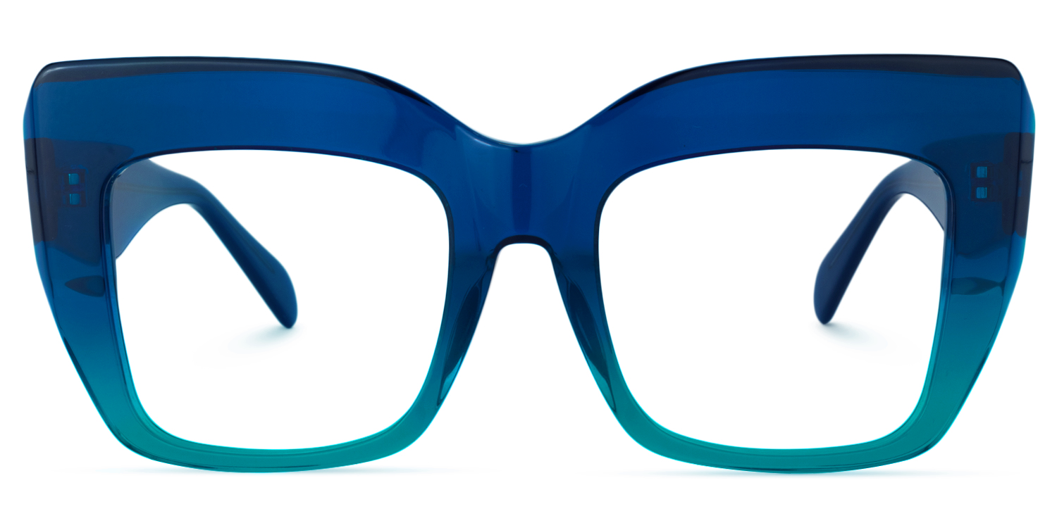 Charmaine Blue-Green Frame Glasses | ZEELOOL0