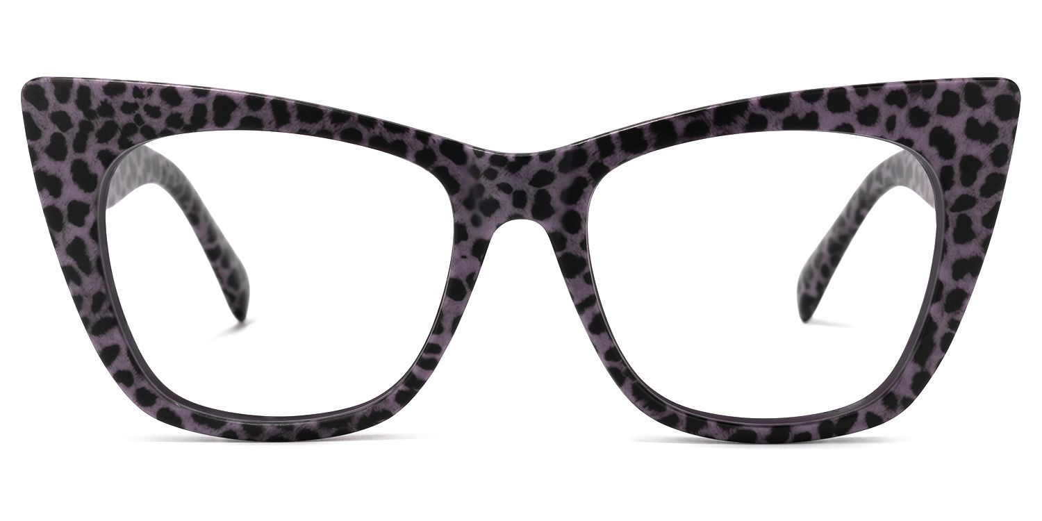 Fuller Cateye Purple-Leopard Glasses | Zeelool Glasses0