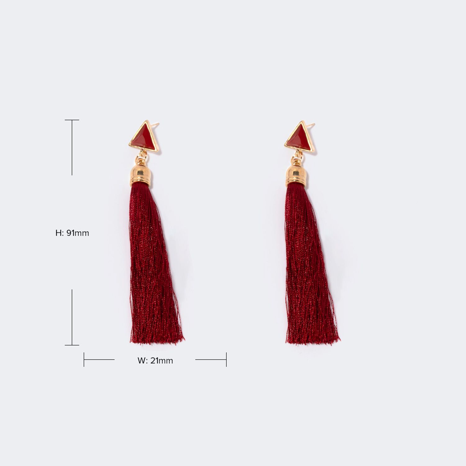 Vogue Bohemian Style Red Tassel Earrings | Zeelool Glasses2