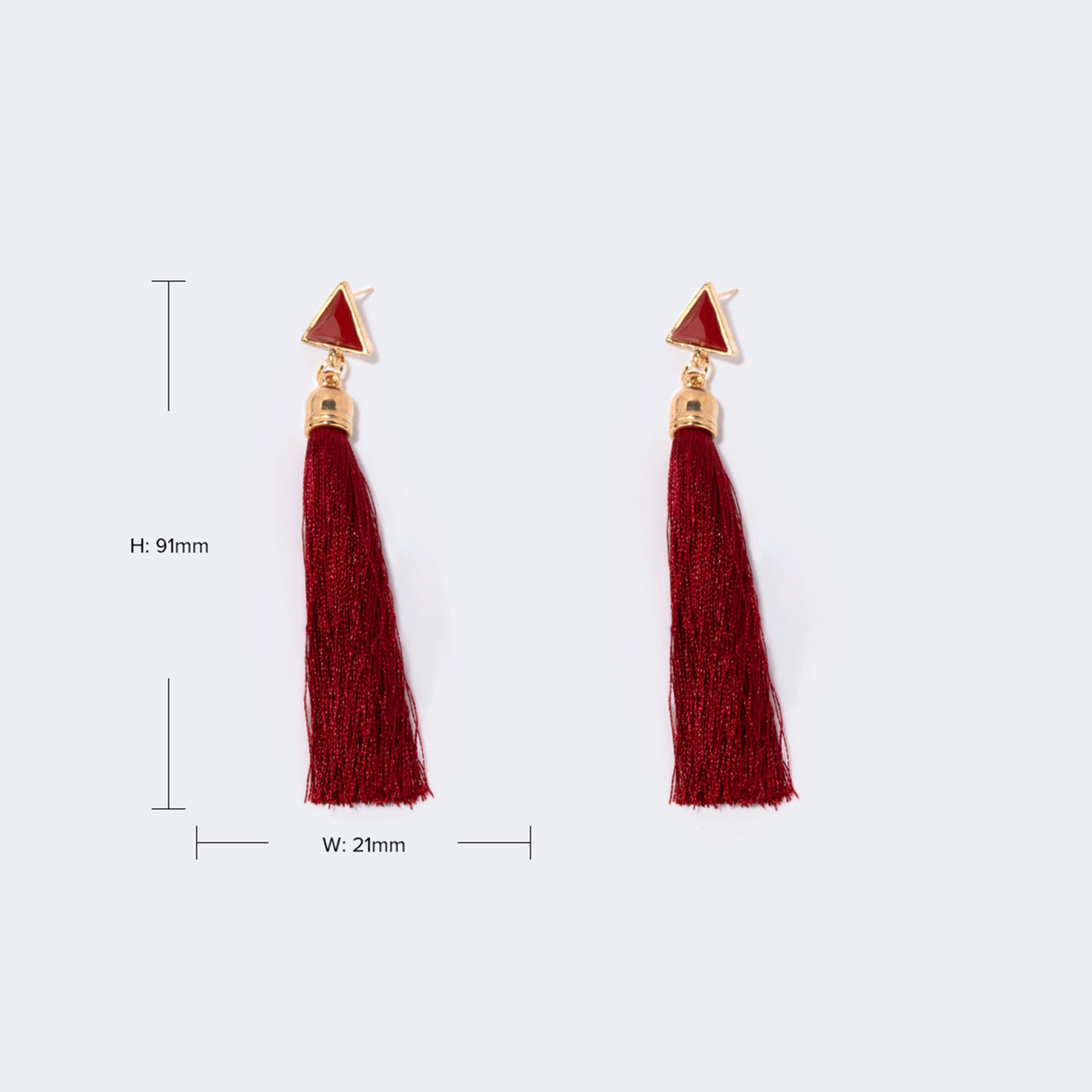 Vogue Bohemian Style Red Tassel Earrings | Zeelool Glasses2