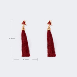 Vogue Bohemian Style Red Tassel Earrings2