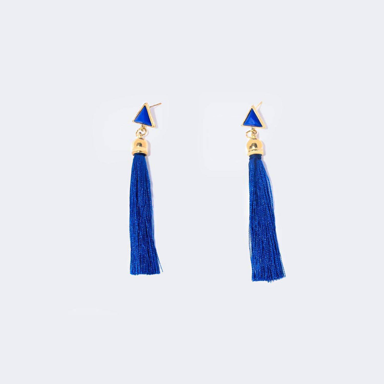 Vogue Bohemian Style Blue Tassel Earrings | Zeelool Glasses1