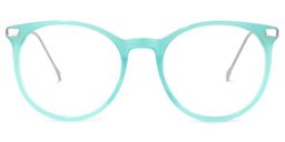 Lenid Round Light-Green Glasses0