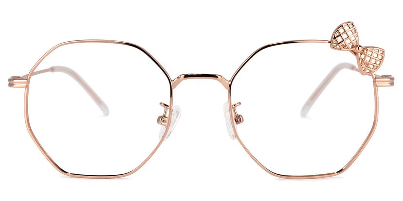 Kaitlyn Rose-Gold Geometric Glasses