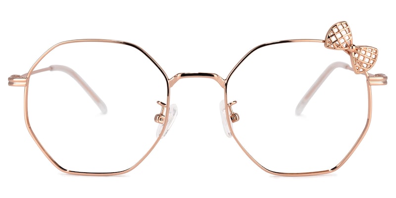 Kaitlyn Geometric Rose-Gold Glasses