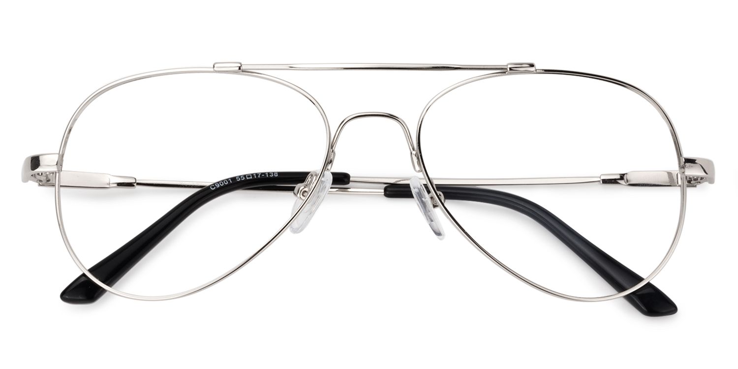 Aviator Silver Glasses | ZEELOOL Canada1