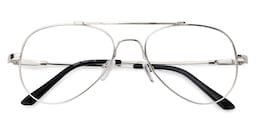 Chaima Aviator Silver Glasses1