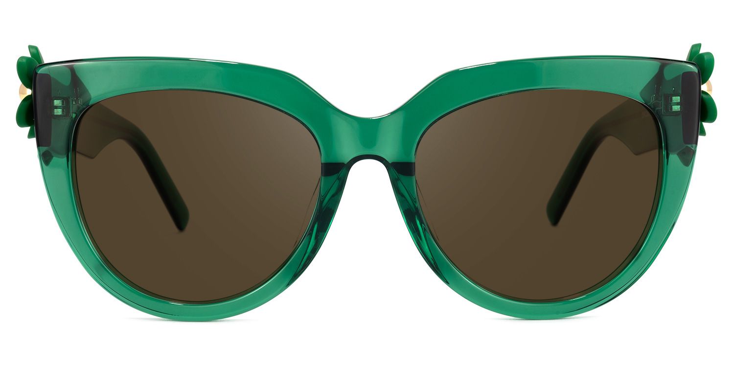 Miguel Cateye Dark-Green Sunglasses | Zeelool Glasses0