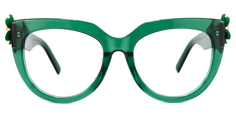 Miguel Cateye Dark-Green Glasses | Zeelool Glasses0