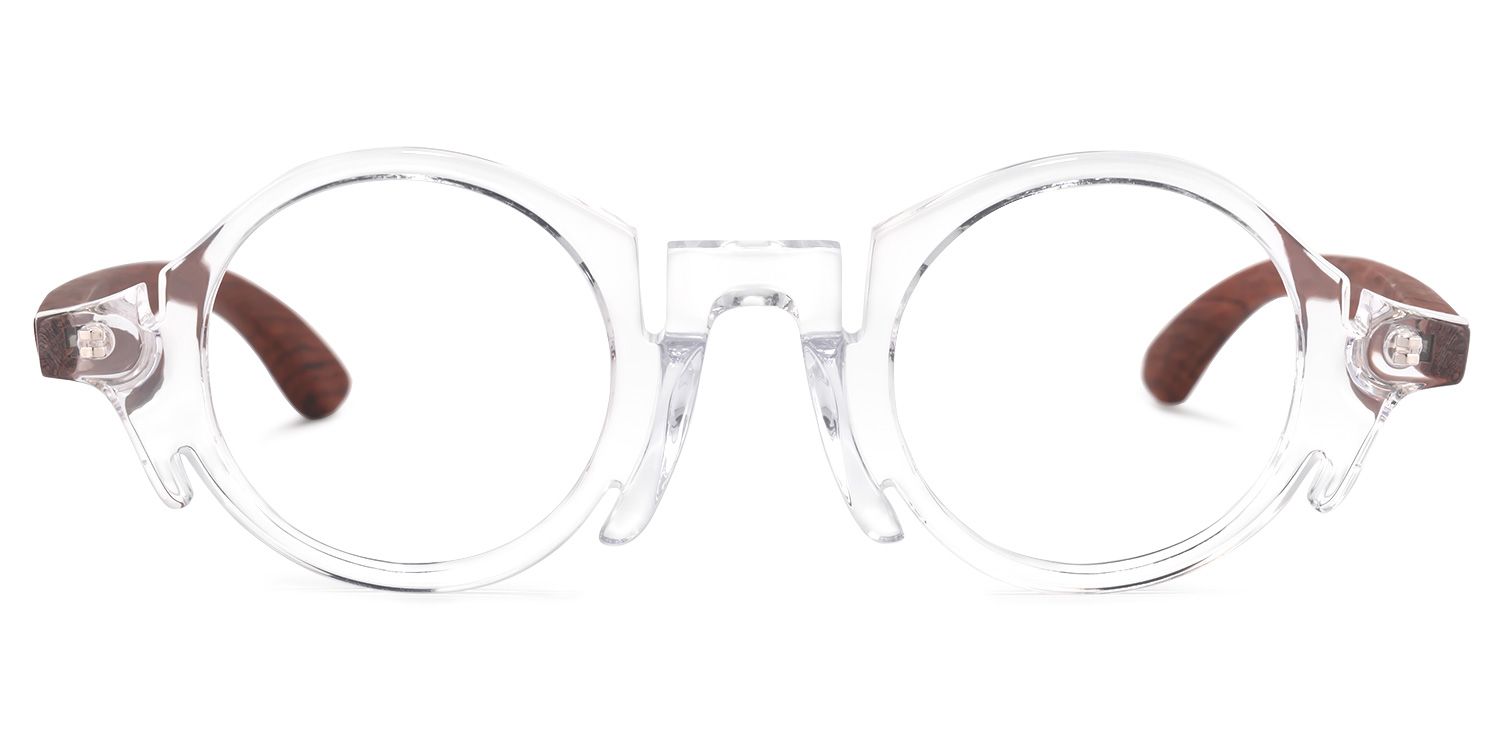 Charlie Round Clear Frame Glasses | Zeelool Optical0