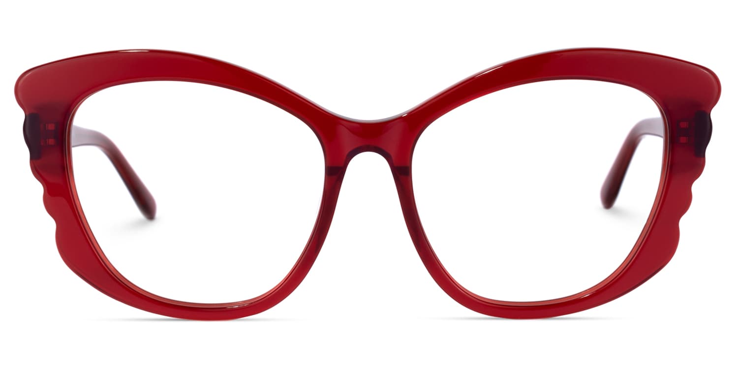 Irina Cateye Red Glasses | Zeelool Glasses0