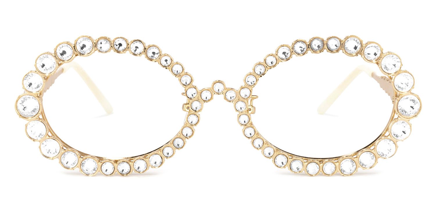 Luheiden Oval Gold Glasses | Zeelool Glasses0