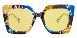 Qatar Square Blue/Black Sunglasses0