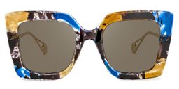 Qatar Square Blue/Black Sunglasses0