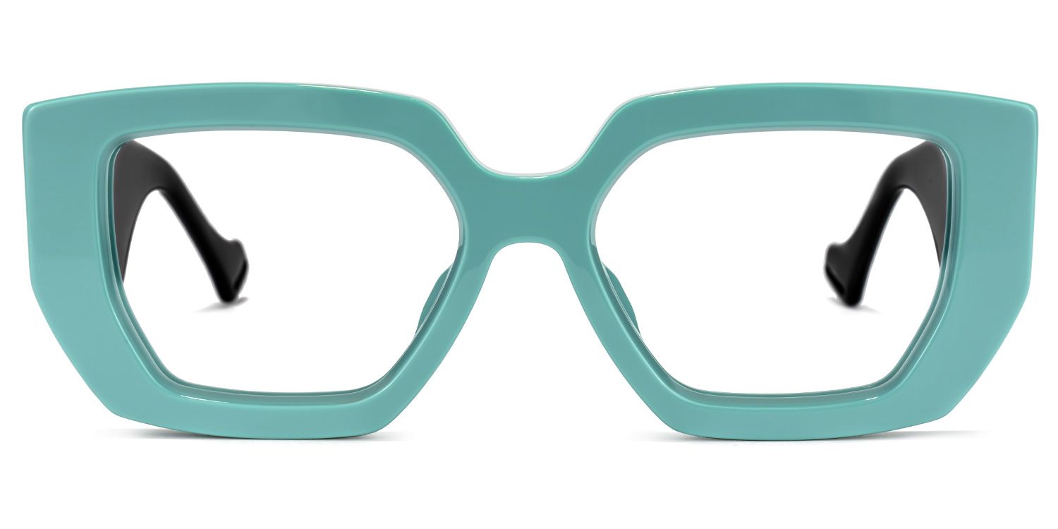Reece Geometric Green Glasses | Zeelool Glasses0