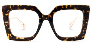 Qatar Square Tortoise-Gold Glasses0