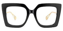 Qatar Square Black Glasses0
