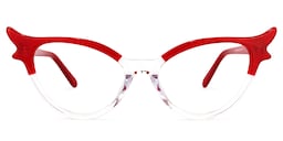 Judy Cat Eye Red Glasses0