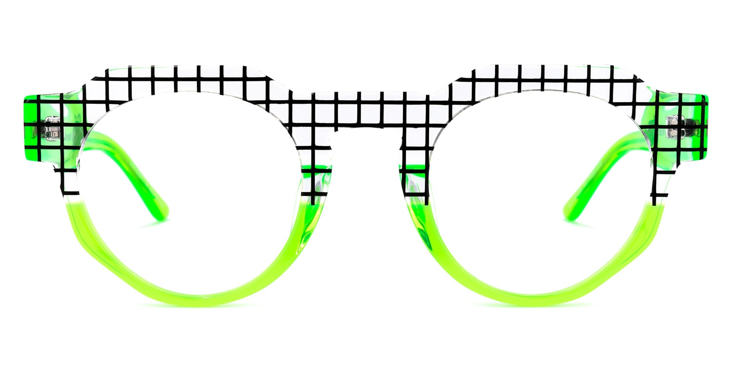 Karla Geometric Green Glasses | Zeelool Glasses0