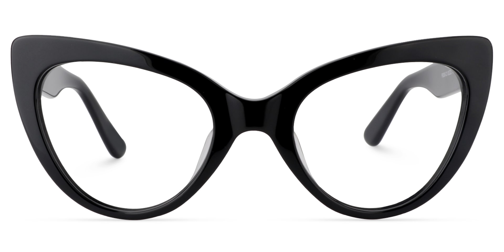 Claudette Cat Eye Pure Black Frame Glasses | Zeelool0
