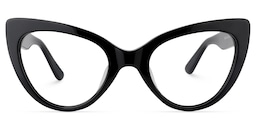 Claudette Cat Eye Black Glasses0