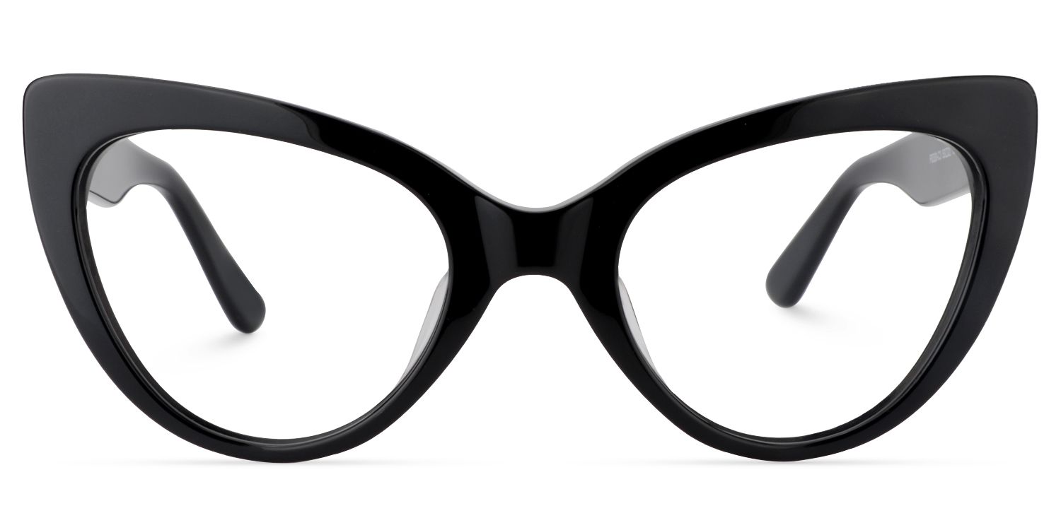 Claudette Cat Eye Black Glasses | Zeelool Glasses0