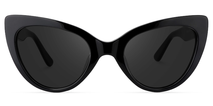 Claudette Cat Eye Black Sunglasses