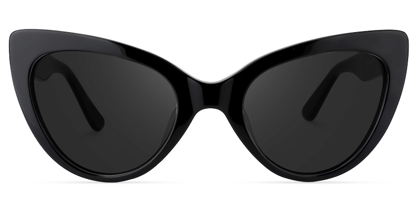 Claudette Cat Eye Black Sunglasses