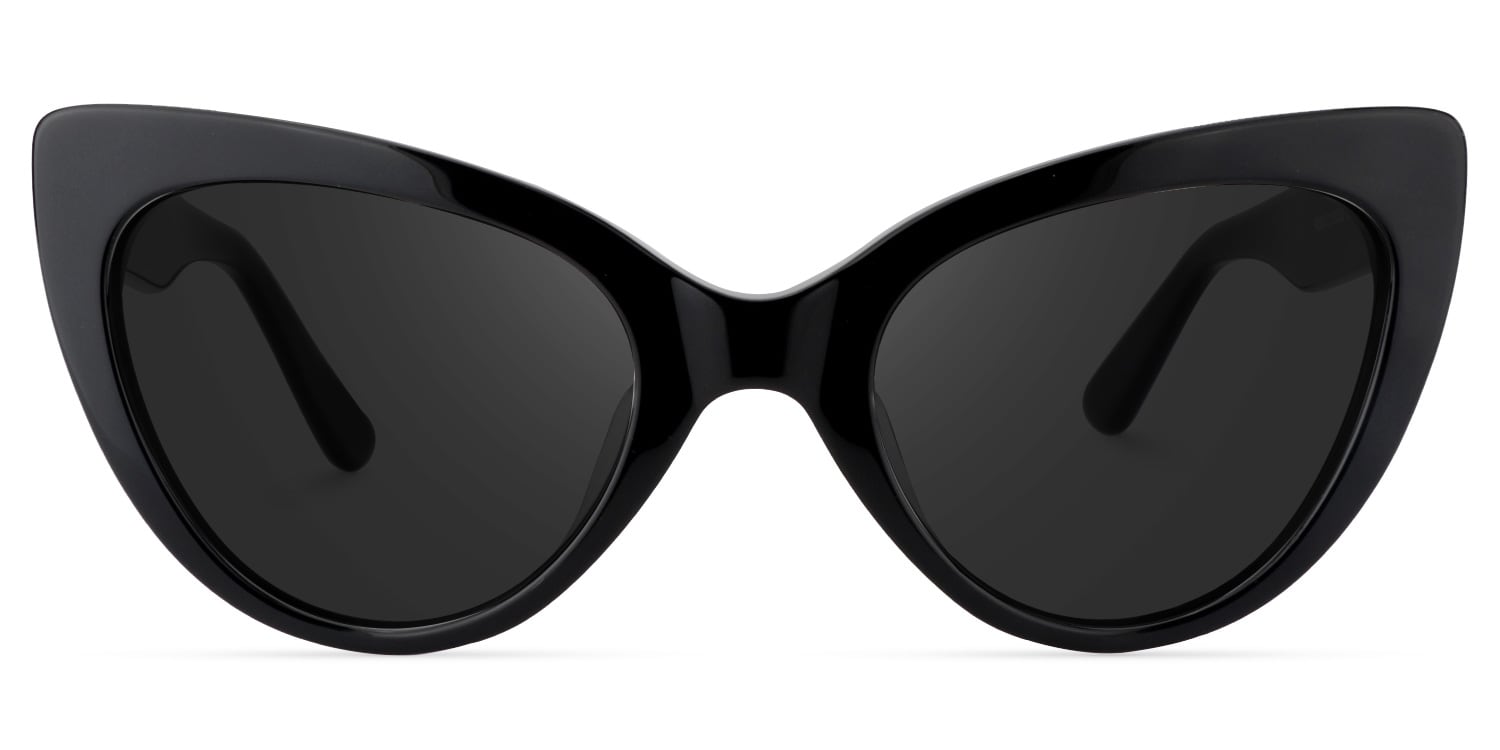 Claudette Cat Eye Black Sunglasses