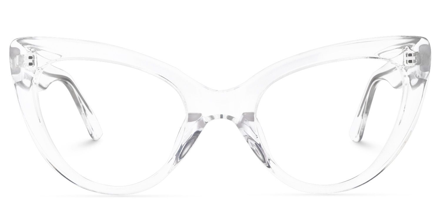 Claudette Cat Eye Clear Transparent Frame Glasses0