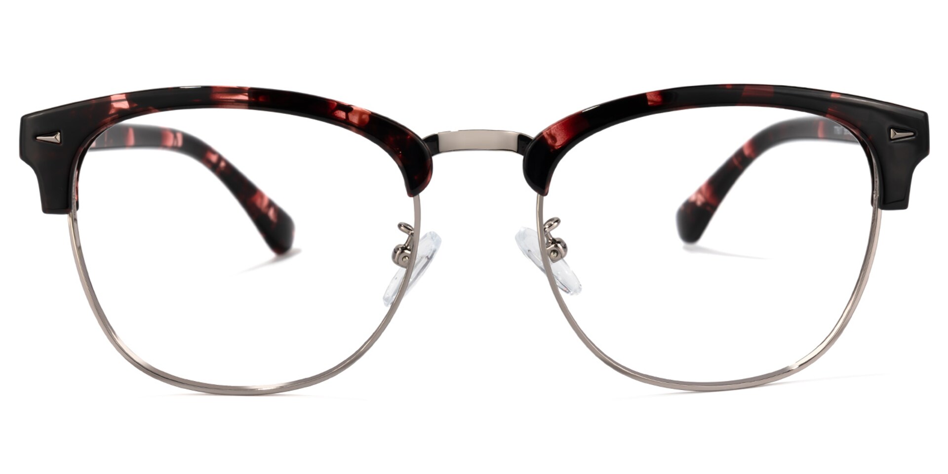 Lasha Browline Silver Glasses | Zeelool Glasses0