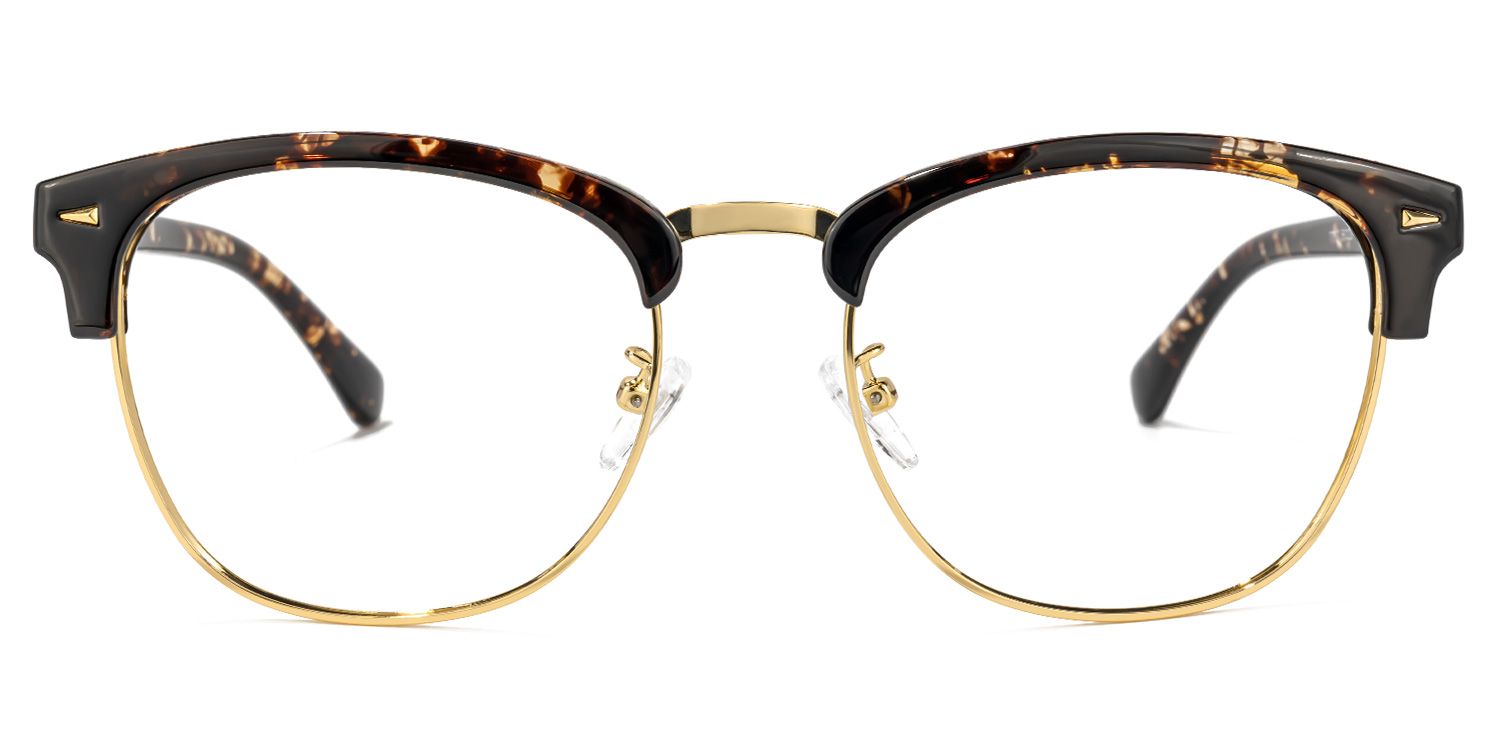 Lasha Browline Gold Glasses | Zeelool Glasses2