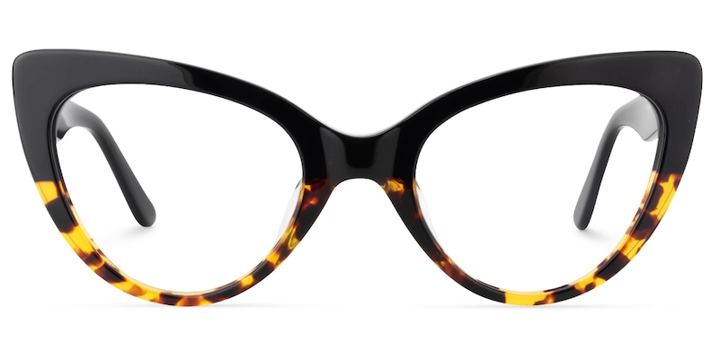 Claudette Cat Eye Yellow Tortoise Glasses | Zeelool Glasses0