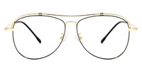 Terica Aviator Black-Gold Glasses0