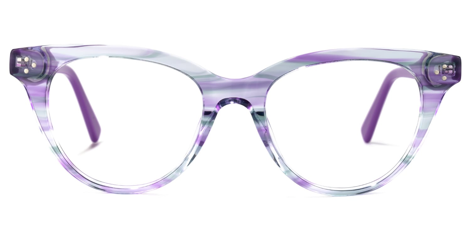 Fuentes Cateye Purple Glasses0
