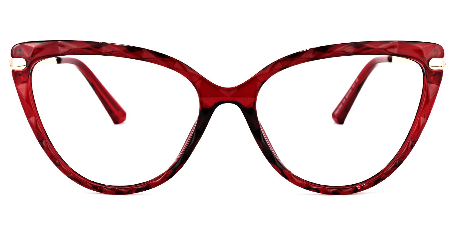 Lucas Cateye Red Eyeglasses with TR90 Frame0