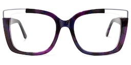 Dortch Square Purple-Floral Glasses0