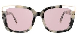 Dortch Light-Tortoise Square Sunglasses0