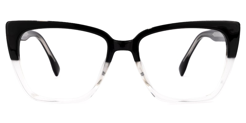 Baskin Square Black-Crystal Glasses | Zeelool Glasses0