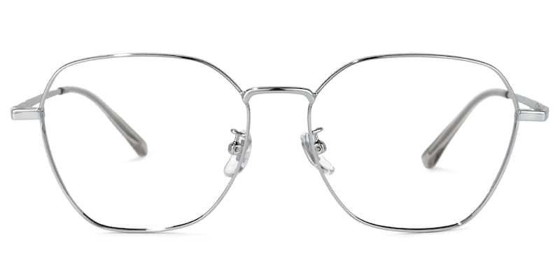 Sindele Square Silver Glasses | Zeelool Glasses0