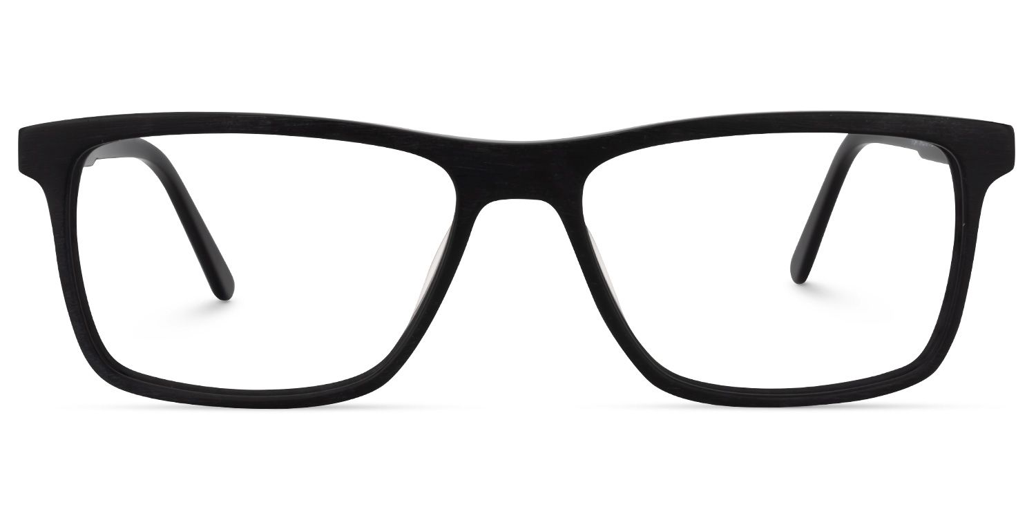 Daniel Rectangle Black Glasses | Zeelool Glasses0