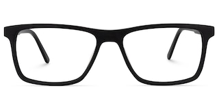 Daniel Rectangle Black Glasses0