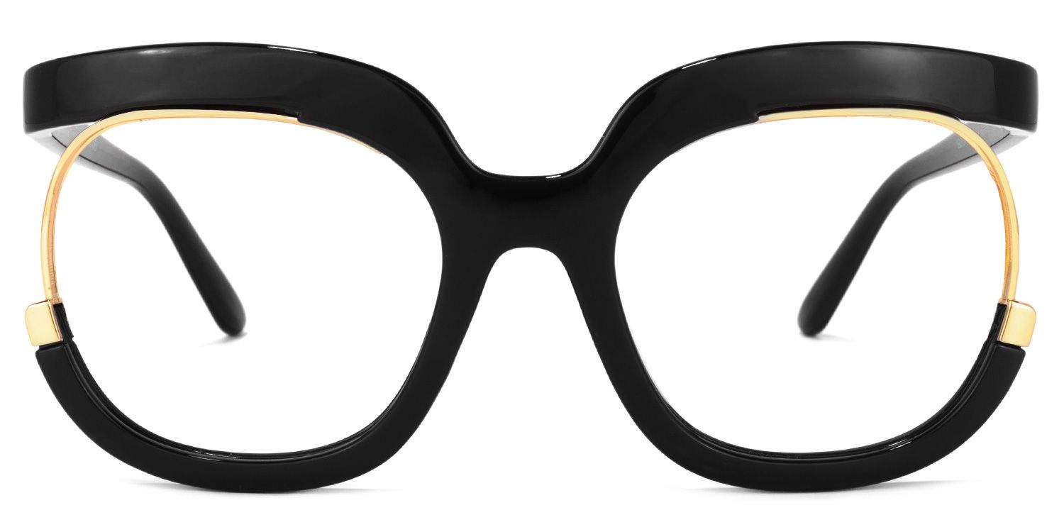 Darice Thick Round Black Frame Glasses | Zeelool0
