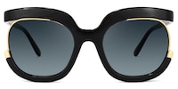 Darice Round Black Sunglasses0
