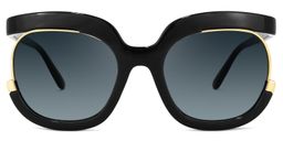 Darice Round Black Sunglasses0